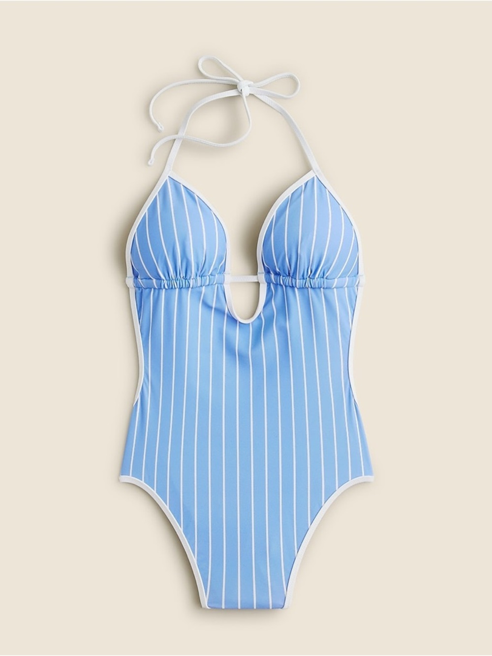 J.Crew Cutout one piece swimsuit in stripe